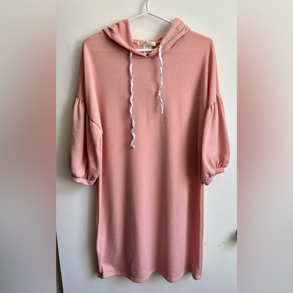 Gaze Pink Hoodie Dress (or long hoodie)